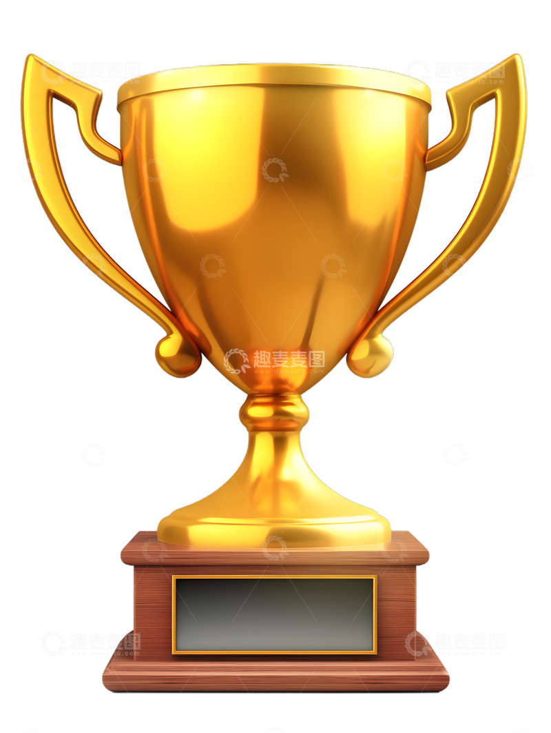 高清大图下载【趣麦麦图】奖杯卡通插画3D图标颁奖