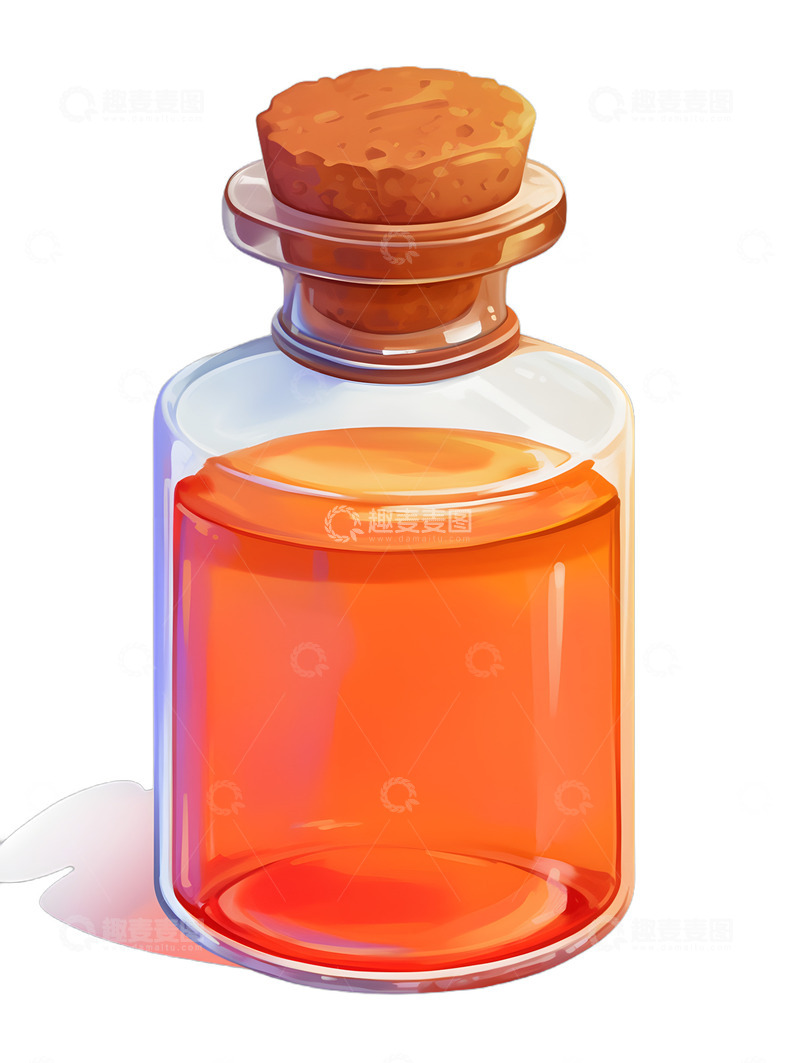 高清大图下载【趣麦麦图】药水魔法瓶子橙色