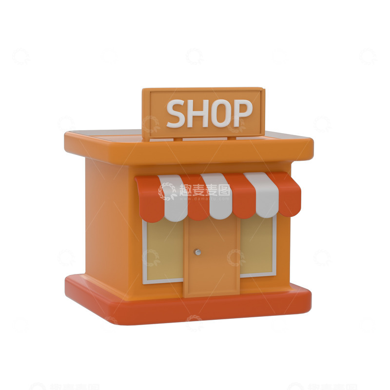 源文件下载【趣麦麦图】3d立体商店购物电商促销双十一618