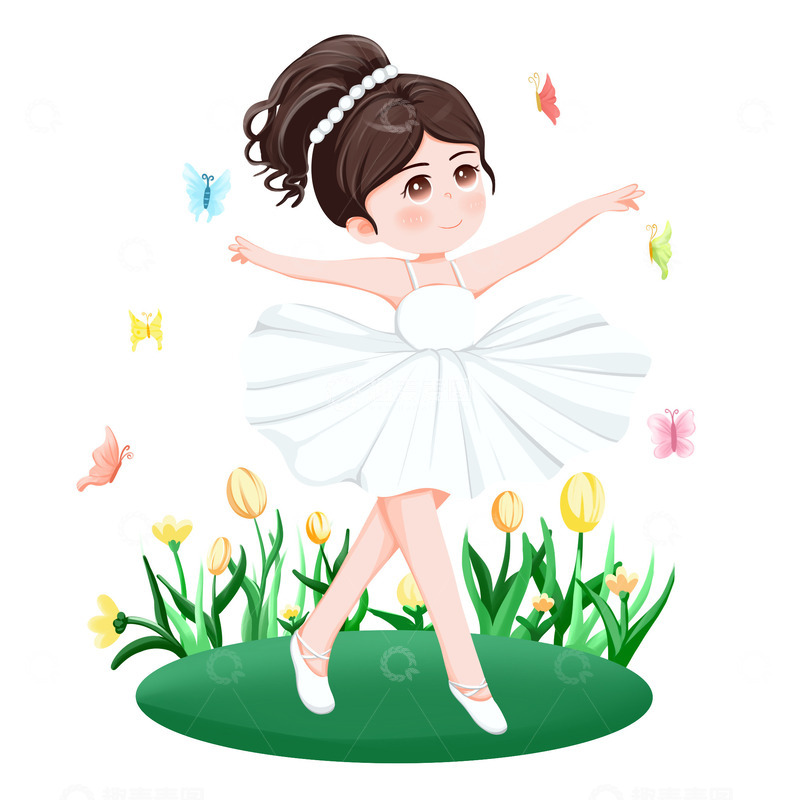 源文件下载【趣麦麦图】芭蕾舞场景元素