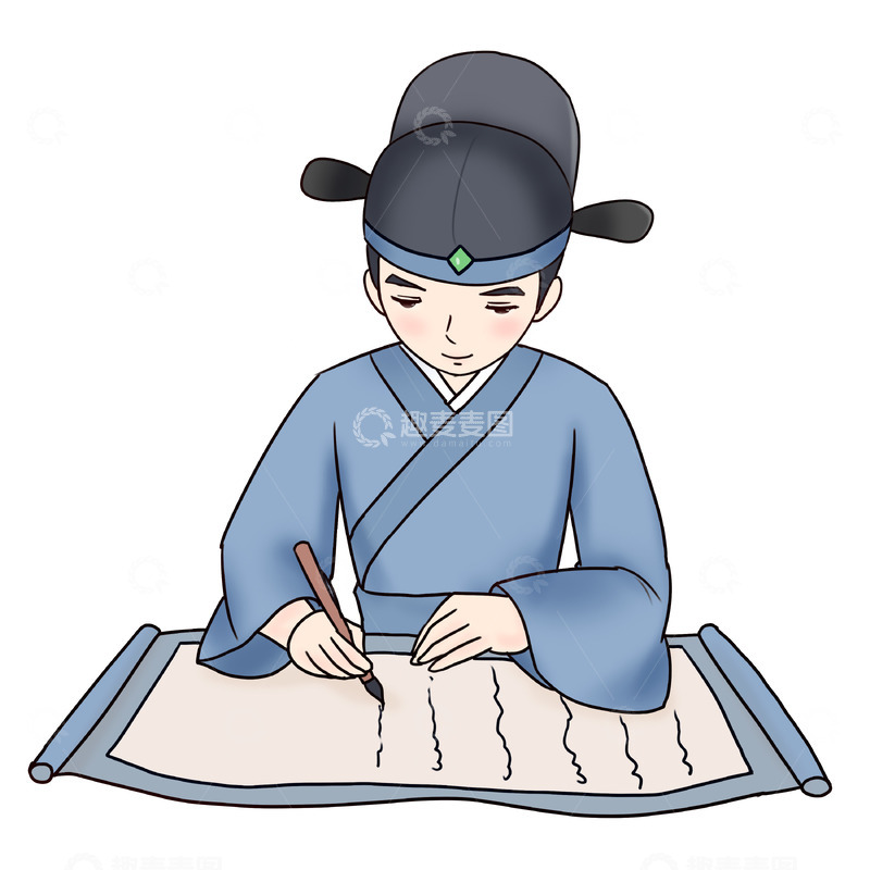 源文件下载【趣麦麦图】-暑期培训班-书法古装人物场景