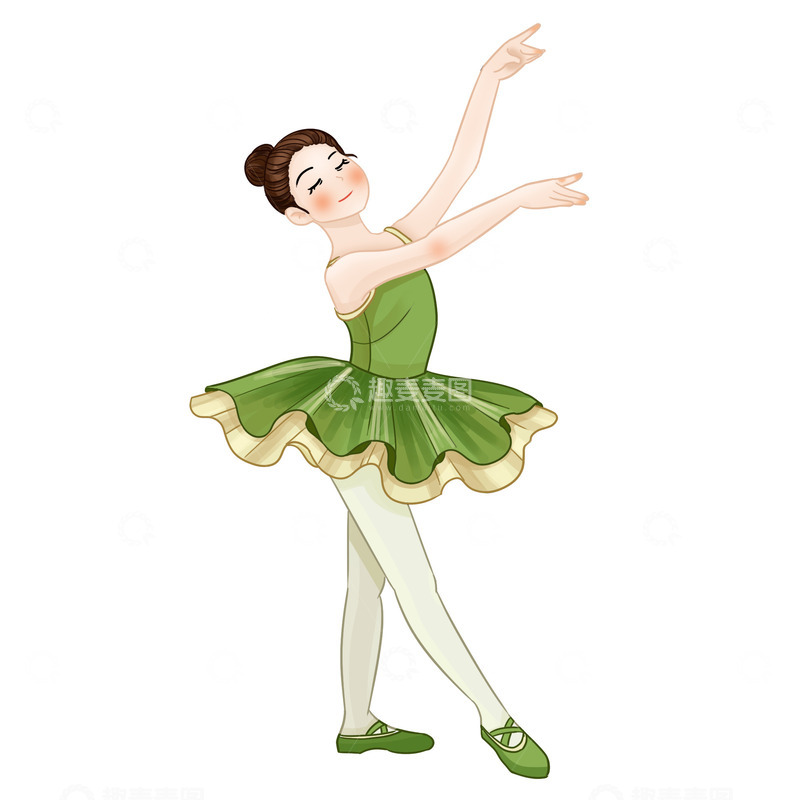 源文件下载【趣麦麦图】可爱得芭蕾舞