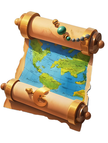 卡通地图动漫图标