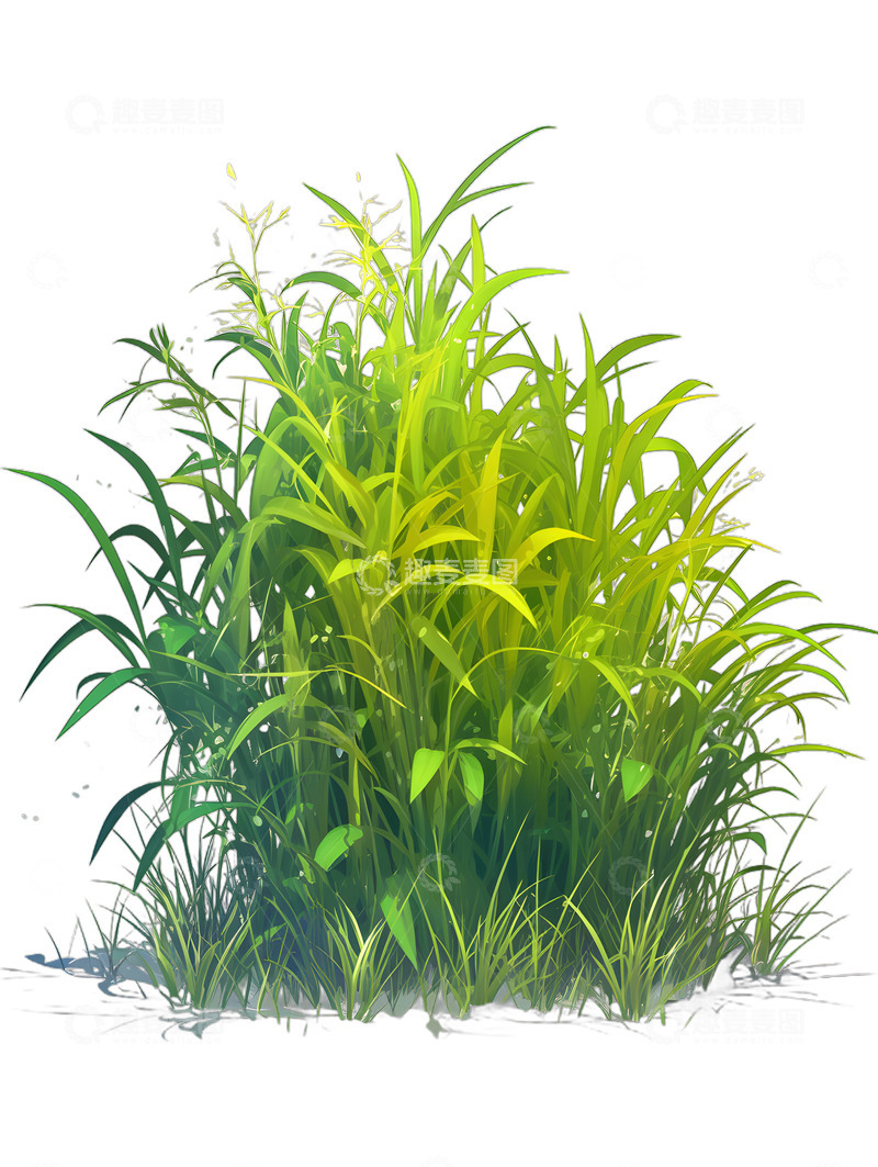 高清大图下载【趣麦麦图】草丛植物卡通3