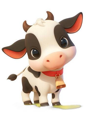 小牛卡通牛奶奶牛