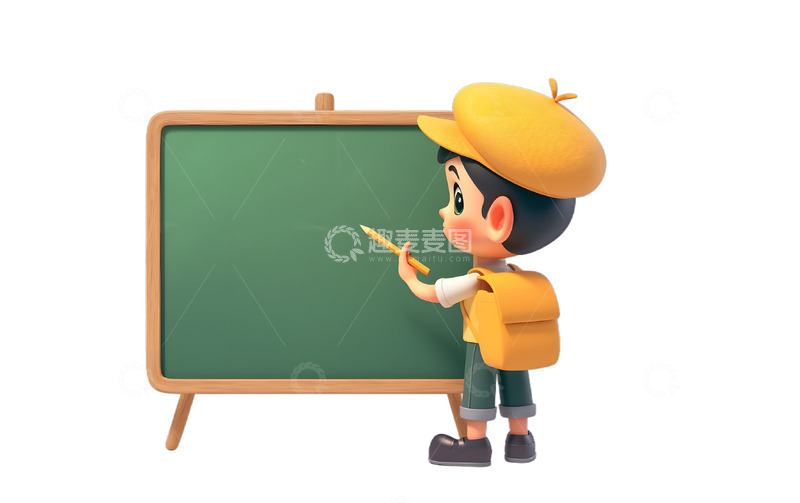 高清大图下载【趣麦麦图】小孩黑板学习暑期班补课教室装饰