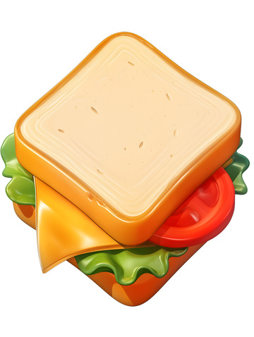 三明治美食卡通图标