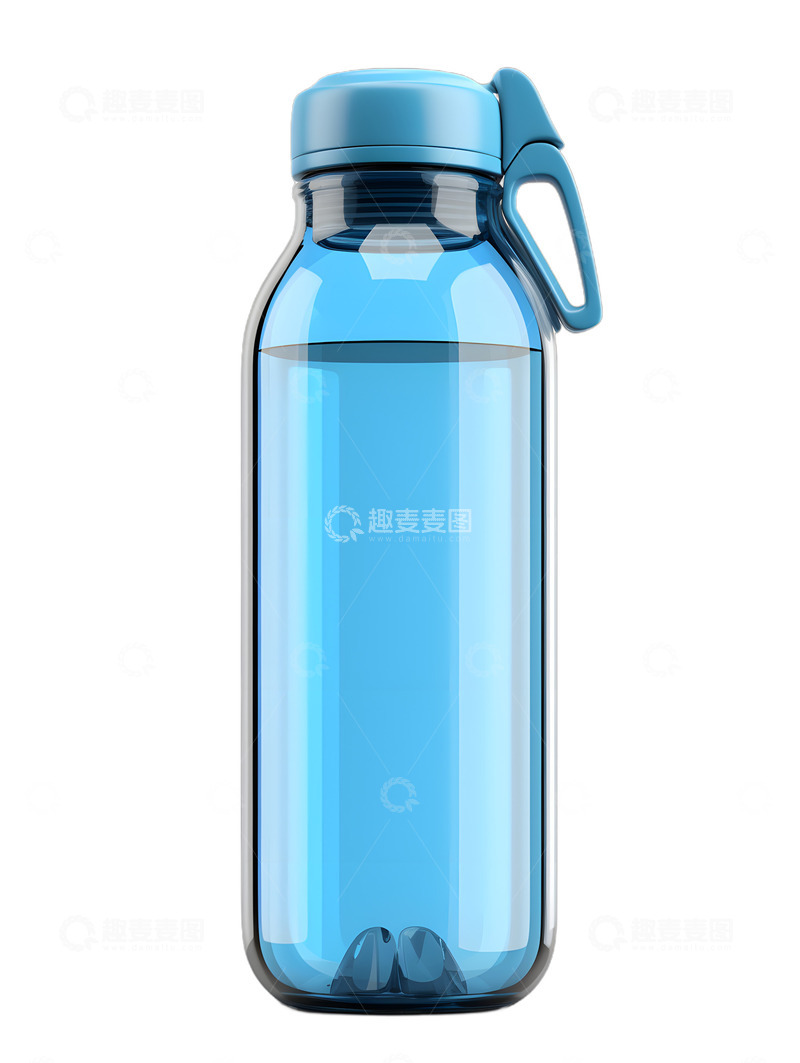 高清大图下载【趣麦麦图】蓝色的运动水瓶