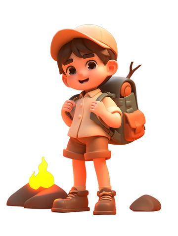 野外露营的小孩2