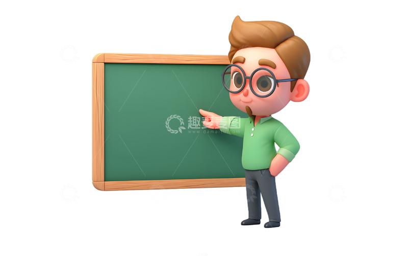 高清大图下载【趣麦麦图】老师黑板学习暑期班补课教室装饰教育
