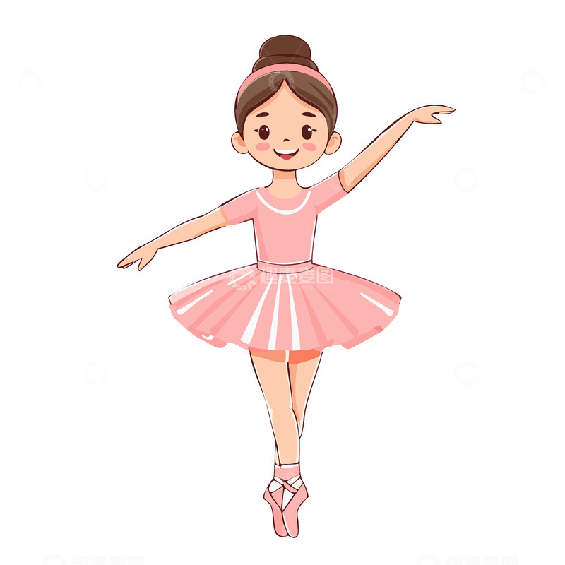 源文件下载【趣麦麦图】芭蕾舞女孩表演