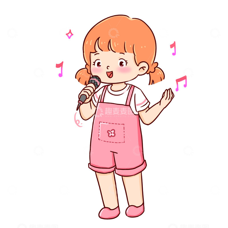 暑期培训班-声乐唱歌卡通人物场景