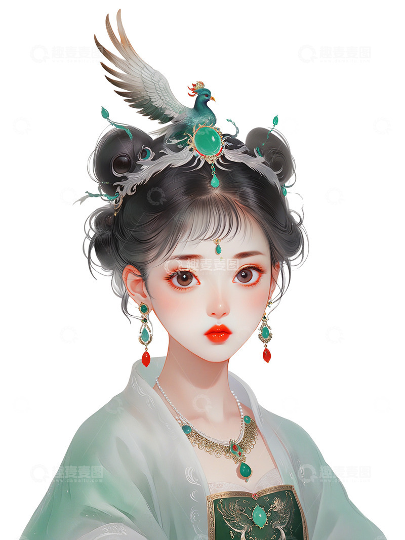 高清大图下载【趣麦麦图】中国美人 古风少女 可爱 漂亮