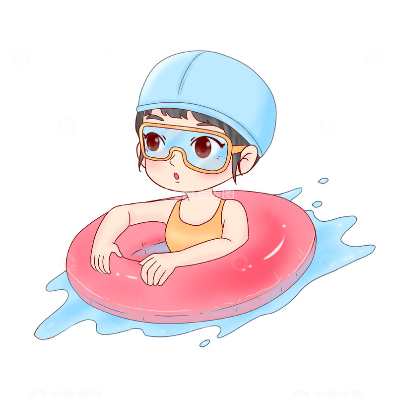 暑期培训班-游泳人物场景