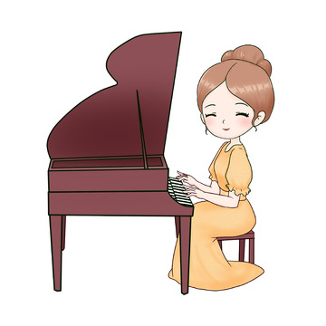 暑期培训班-学钢琴人物