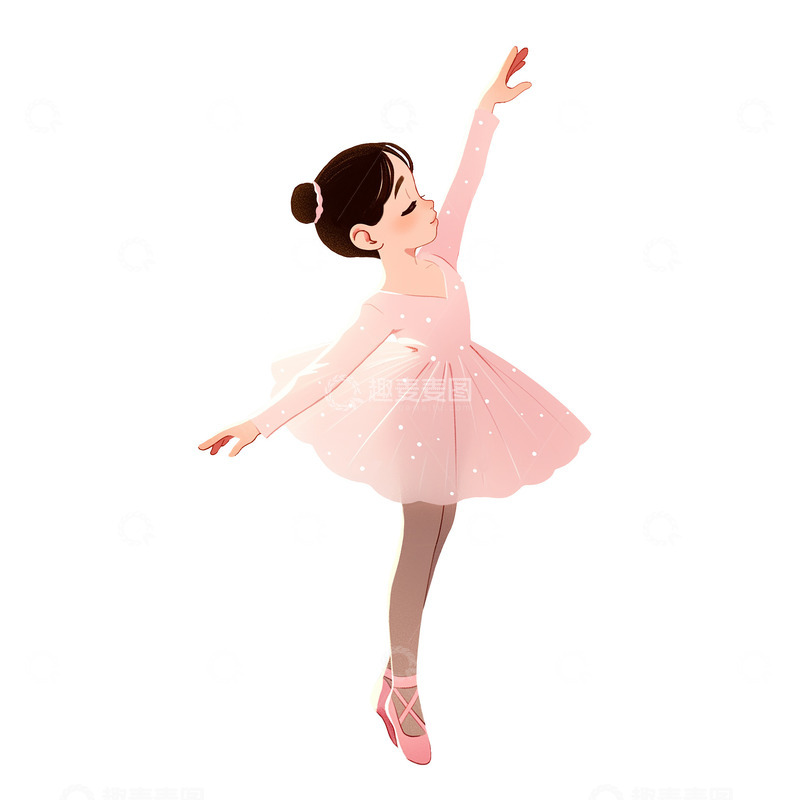 源文件下载【趣麦麦图】芭蕾舞人物元素
