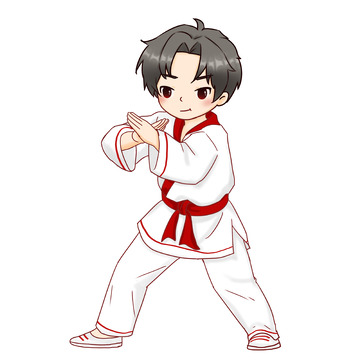 暑期培训班-跆拳道教学人物