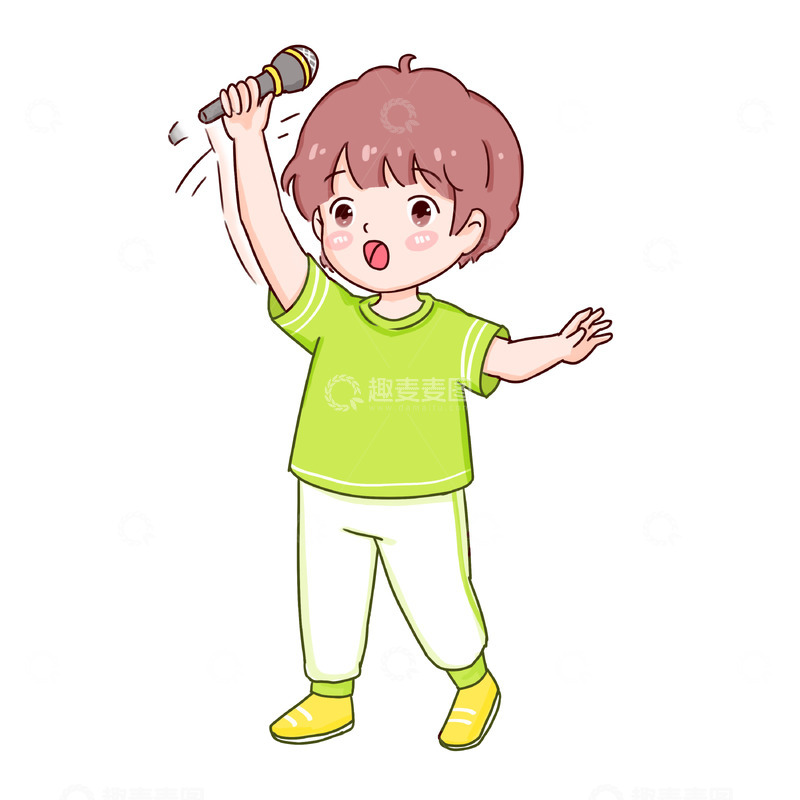 暑期培训班-声乐唱歌的人物