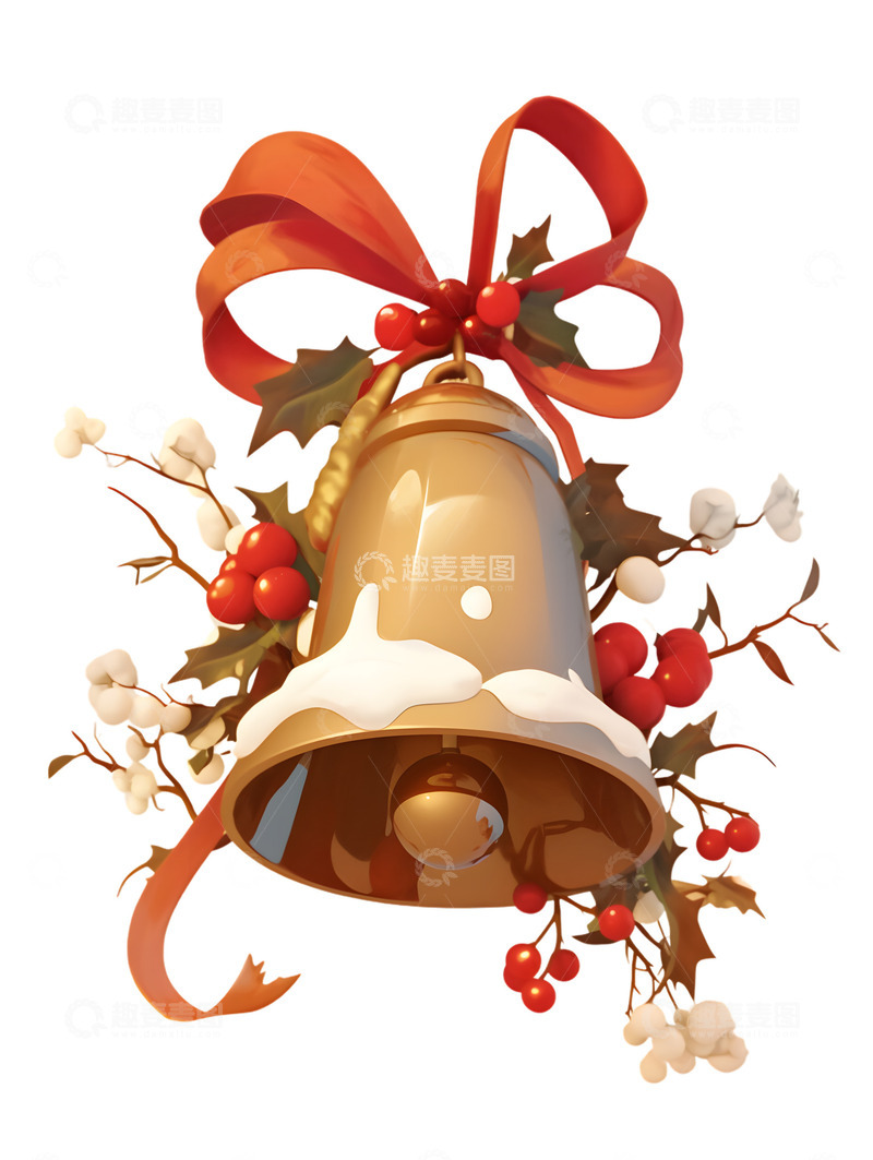 高清大图下载【趣麦麦图】卡通铃铛圣诞