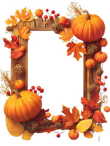 秋季植物边框
