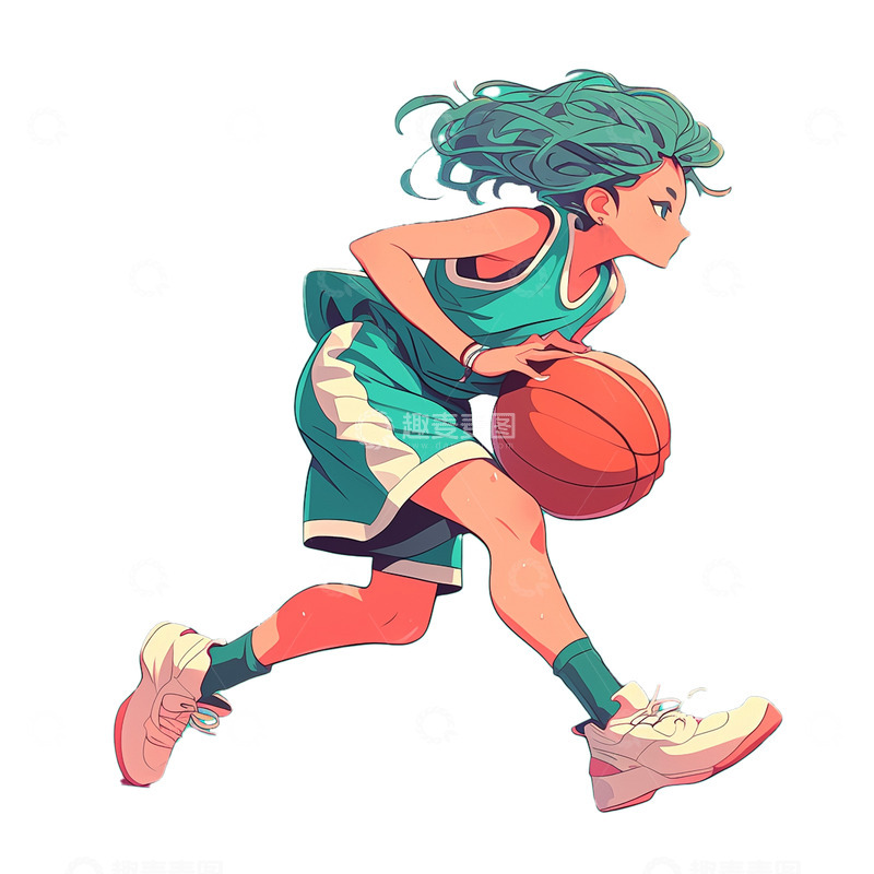 高清大图下载【趣麦麦图】运动篮球人物