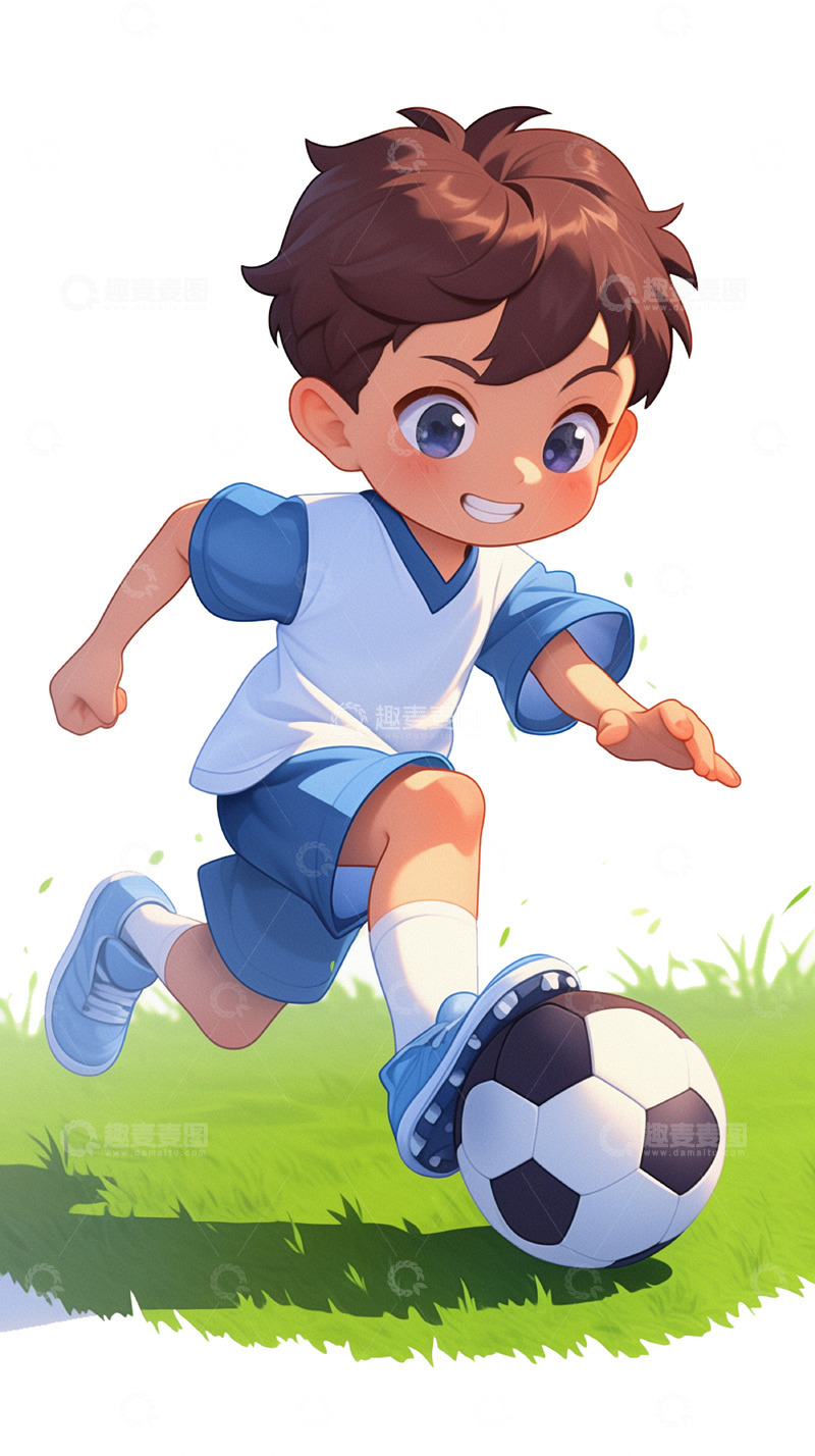 高清大图下载【趣麦麦图】足球男孩足球人物