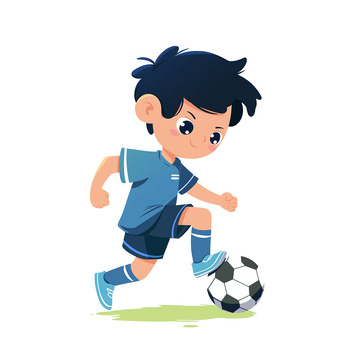 踢足球人物素材