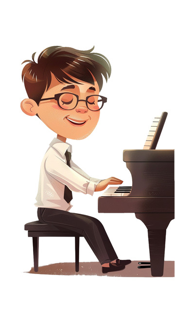 钢琴老师弹钢琴