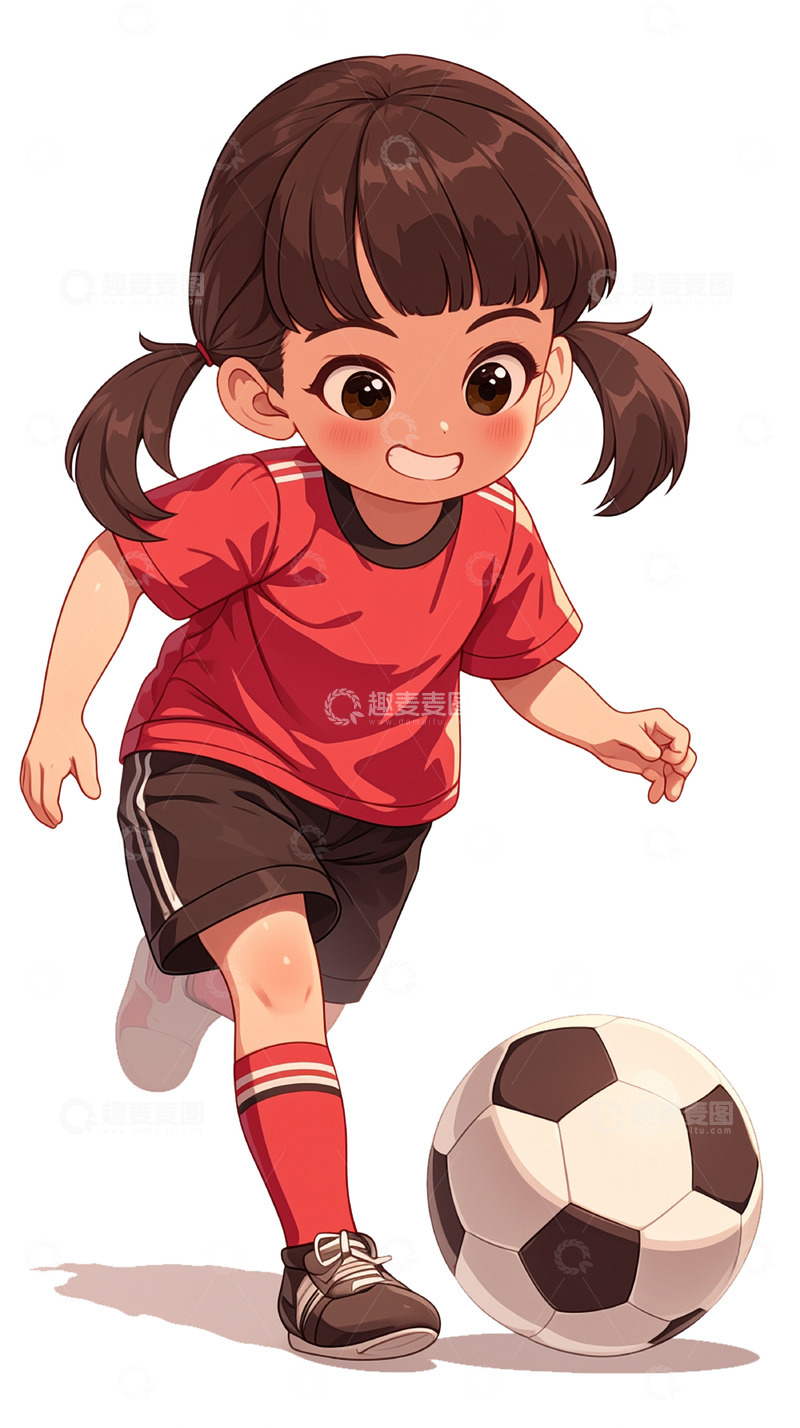 高清大图下载【趣麦麦图】踢足球卡通人物