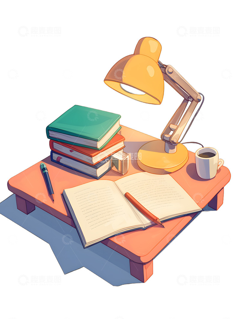 暑假补习学习读书学暑假作业台灯