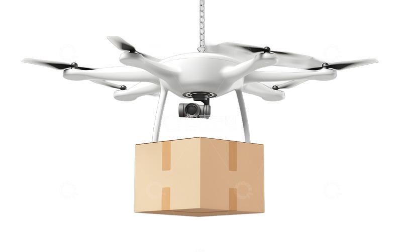 高清大图下载【趣麦麦图】快递物流送货无人机科技5