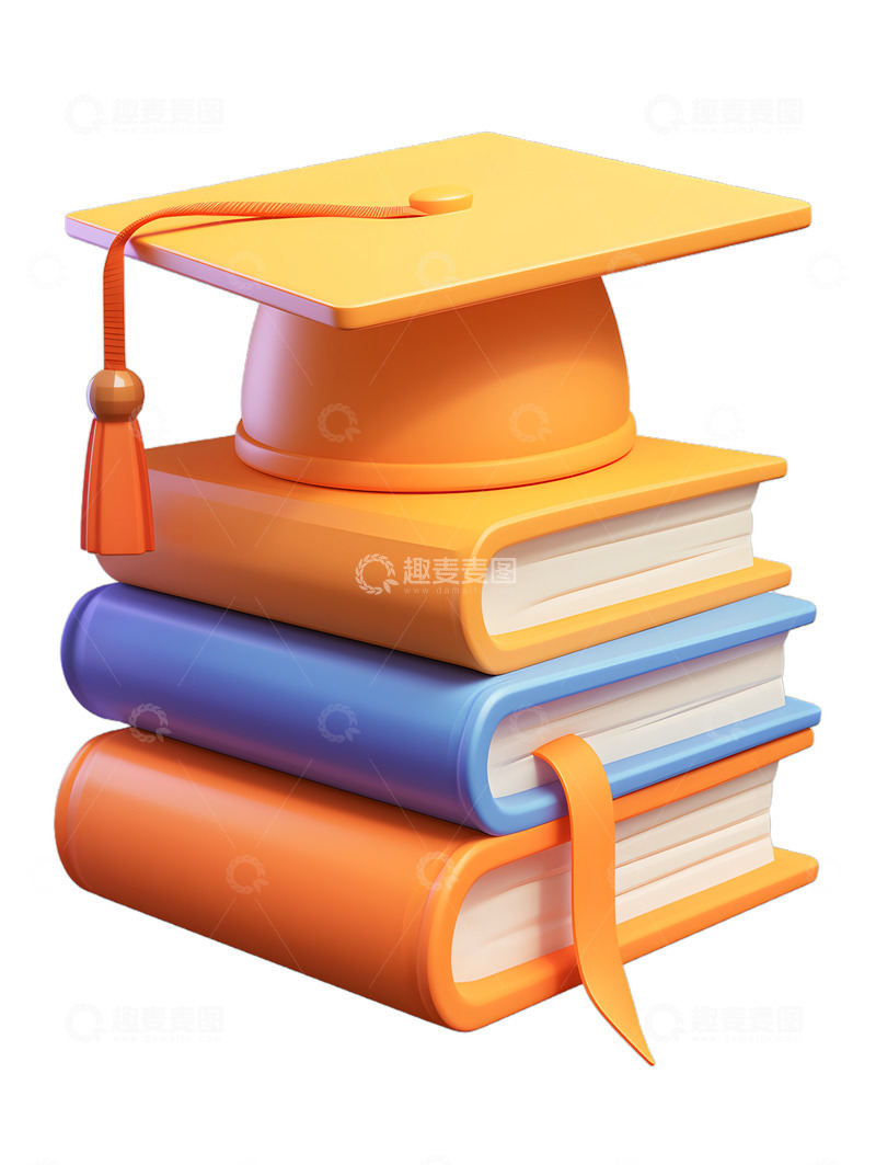 暑假补习学习作业笔记本作业本学士帽