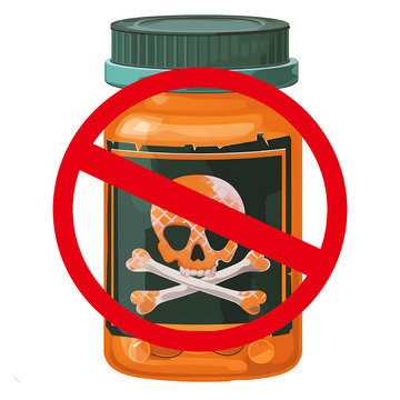 拒绝毒品卡通插画素材