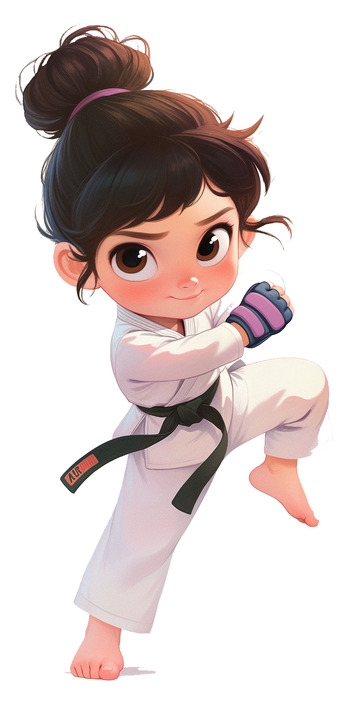 暑假兴趣班跆拳道人物练习