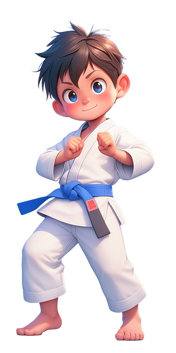 跆拳道卡通男孩