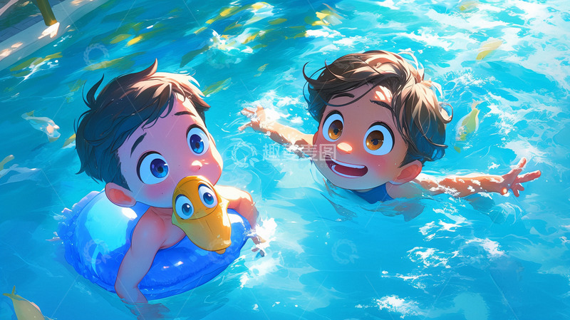 儿童游泳学游泳