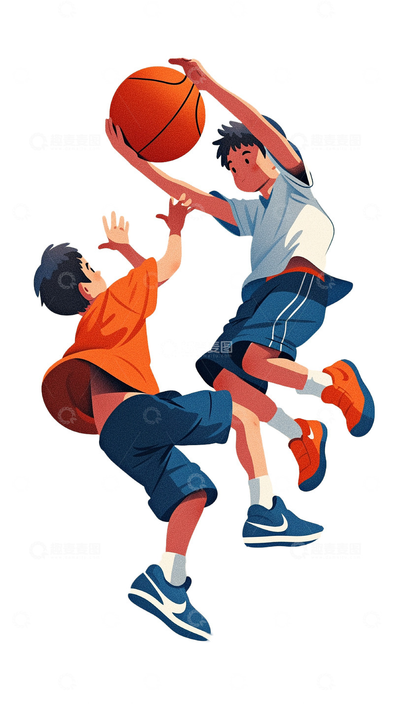 高清大图下载【趣麦麦图】篮球运动人物元素