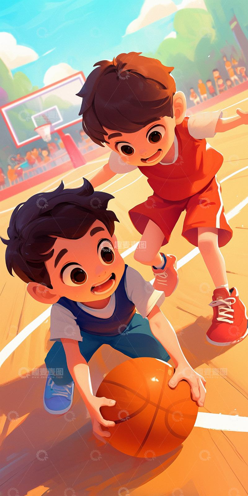 高清大图下载【趣麦麦图】篮球人物篮球赛场