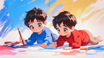 暑假兴趣班少儿美术美术教育插画