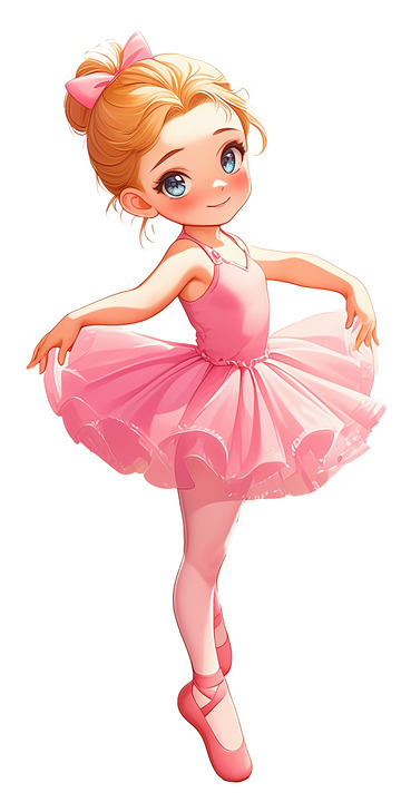 暑假兴趣班芭蕾舞跳舞的女孩