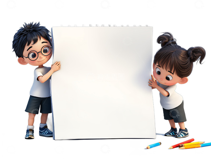 高清大图下载【趣麦麦图】暑期班寒假班补习学习学生展板