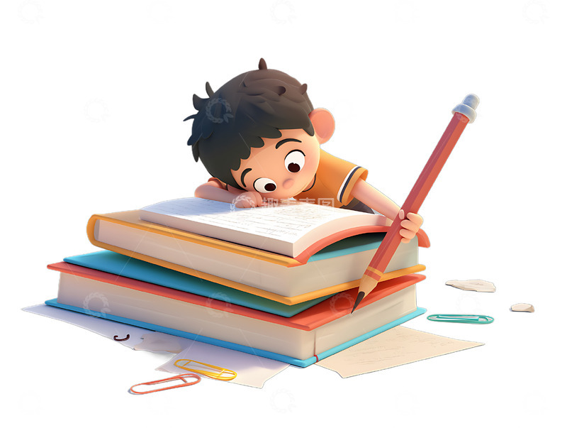 学生写作业学习补习作业本