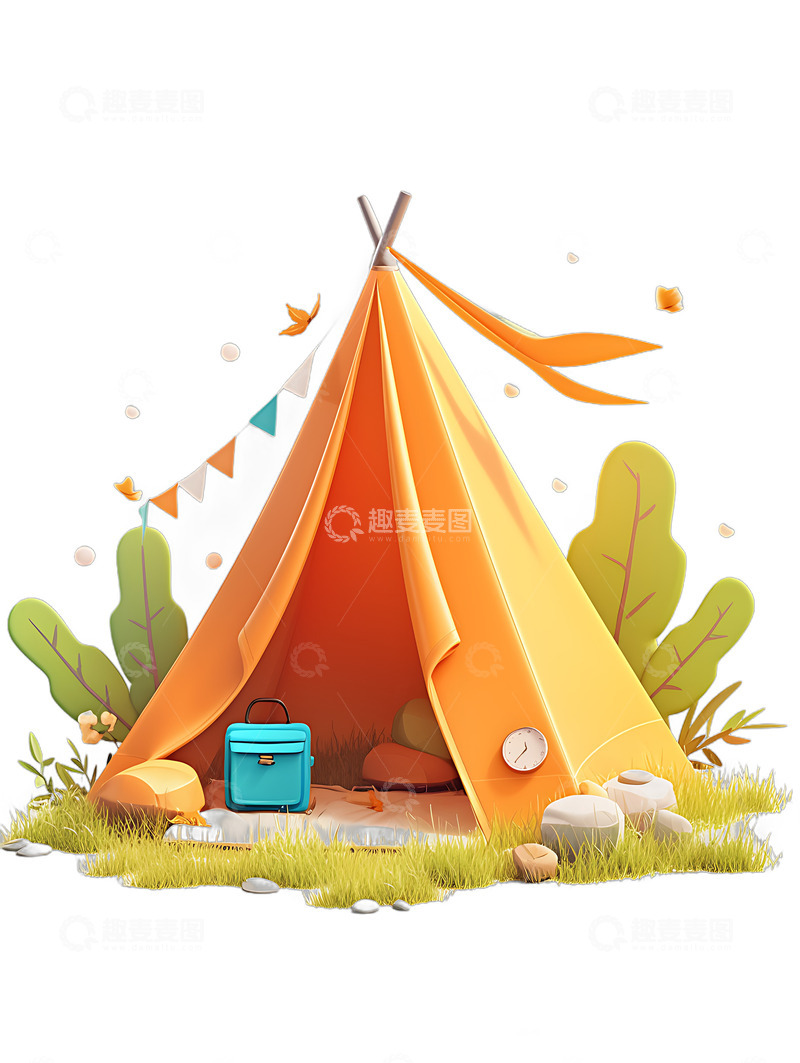 高清大图下载【趣麦麦图】野外户外露营帐篷3