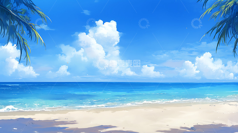 暑假夏日海洋冲浪海水海边海滩沙滩海水度假