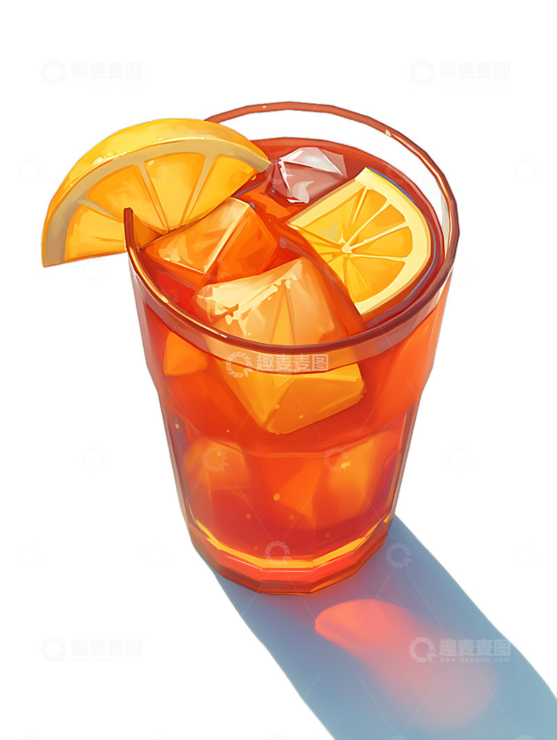 高清大图下载【趣麦麦图】鸡尾酒卡通柠檬