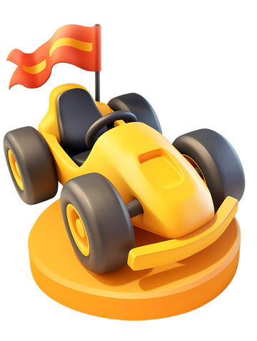 卡通卡丁车赛车