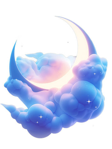 月亮与云朵图标ICON