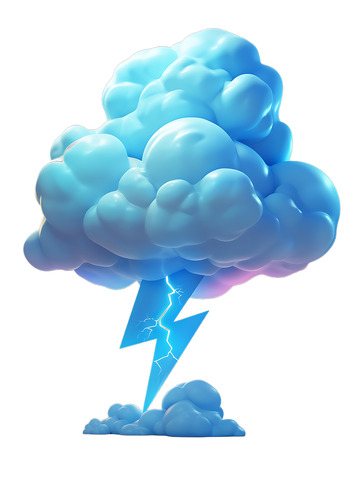 天气闪电雷暴彩云图标