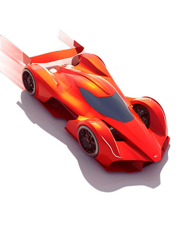 卡通赛车卡丁车超跑