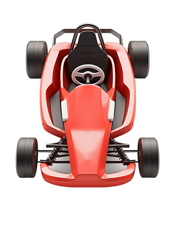 卡通赛车卡丁车超跑车手红色